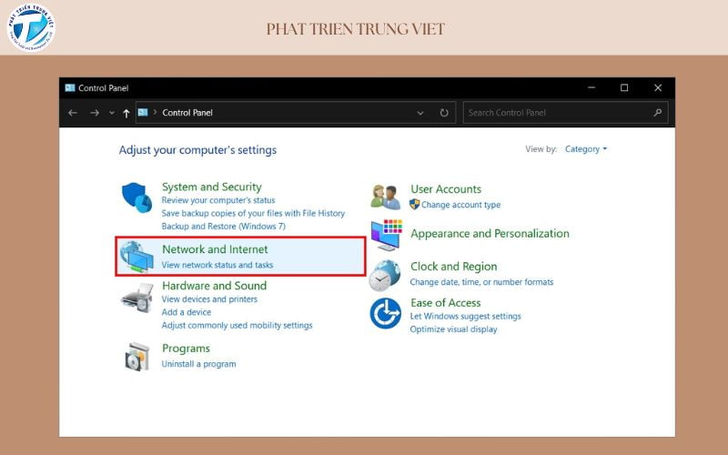 Cách kiểm tra địa chỉ IP trên Windows 10 cách 1 bước 1
